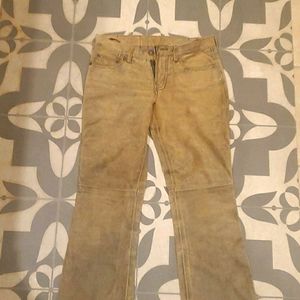 Leather jeans